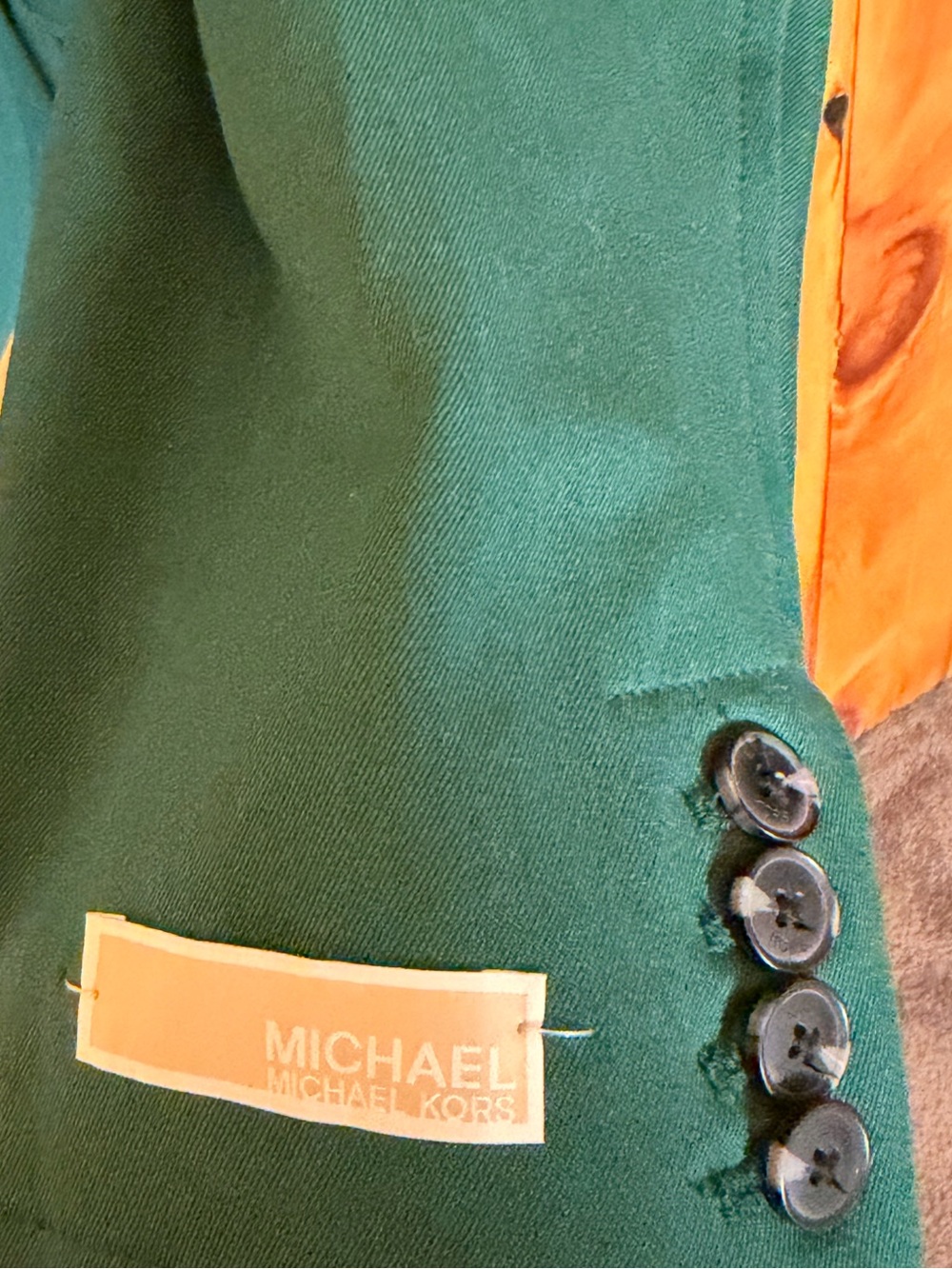 Michael Kors Dark Green Classic Blazer - Picture 2 of 4